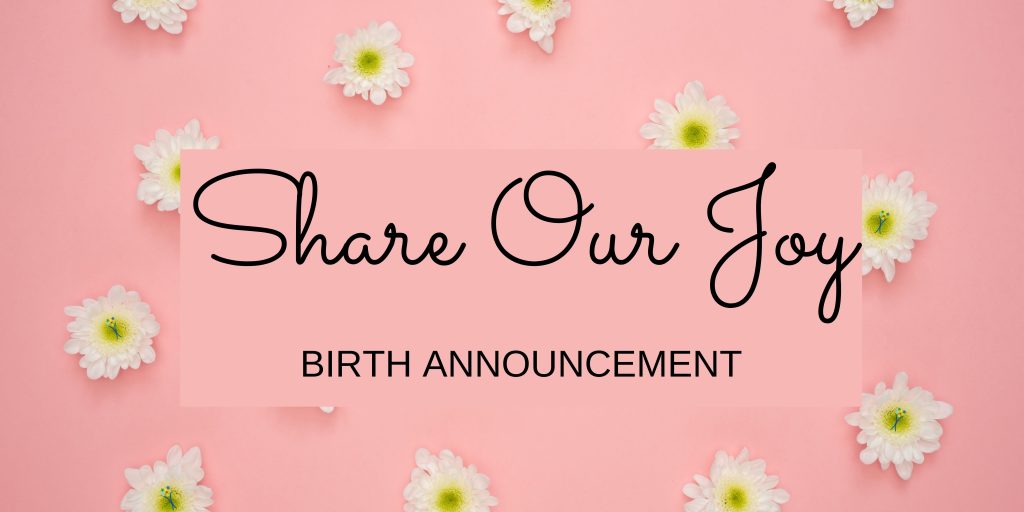 birth announcement