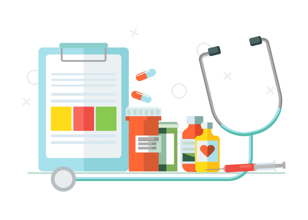 Medical set of objects